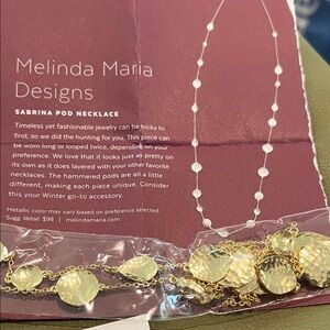 Melinda Maria Gold Hammered Pod Necklace